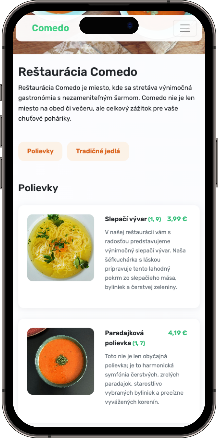 Online QR menu pre Vašu reštauráciu